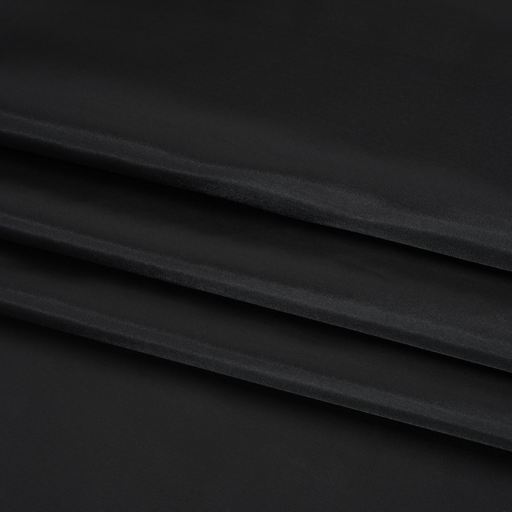 Polyester Lining - Black - Deadstock - Folded