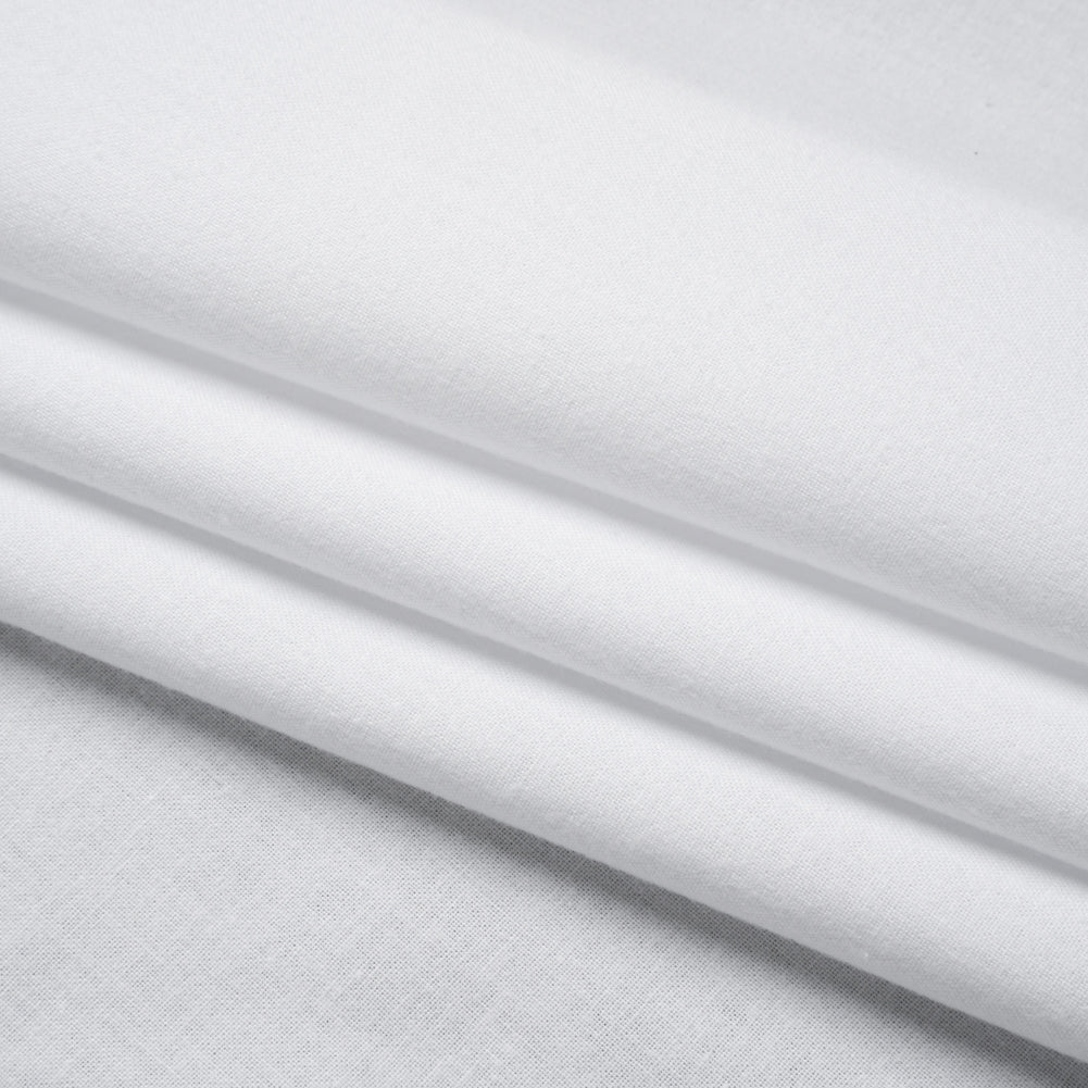 Brushed Cotton Woven Fusible Interlining - White - Deadstock Folded