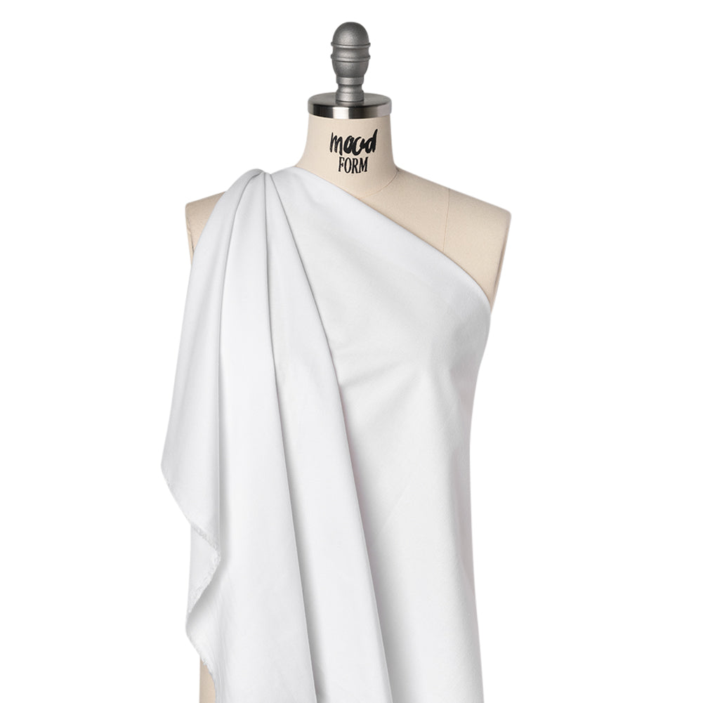 Brushed Cotton Woven Fusible Interlining - White - Deadstock Drape
