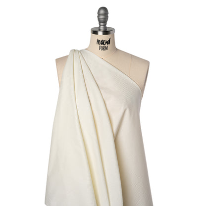 Cotton Herringbone Twill Pocketing - Ivory - Deadstock Drape