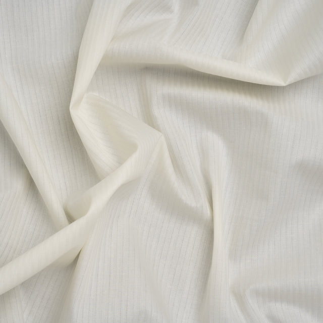 Cotton Herringbone Twill Pocketing - Ivory - Deadstock