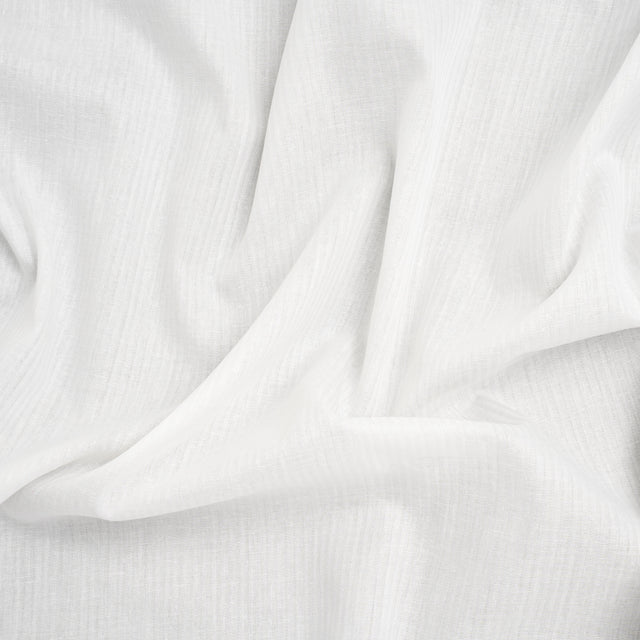 Cotton Herringbone Twill - White - Deadstock