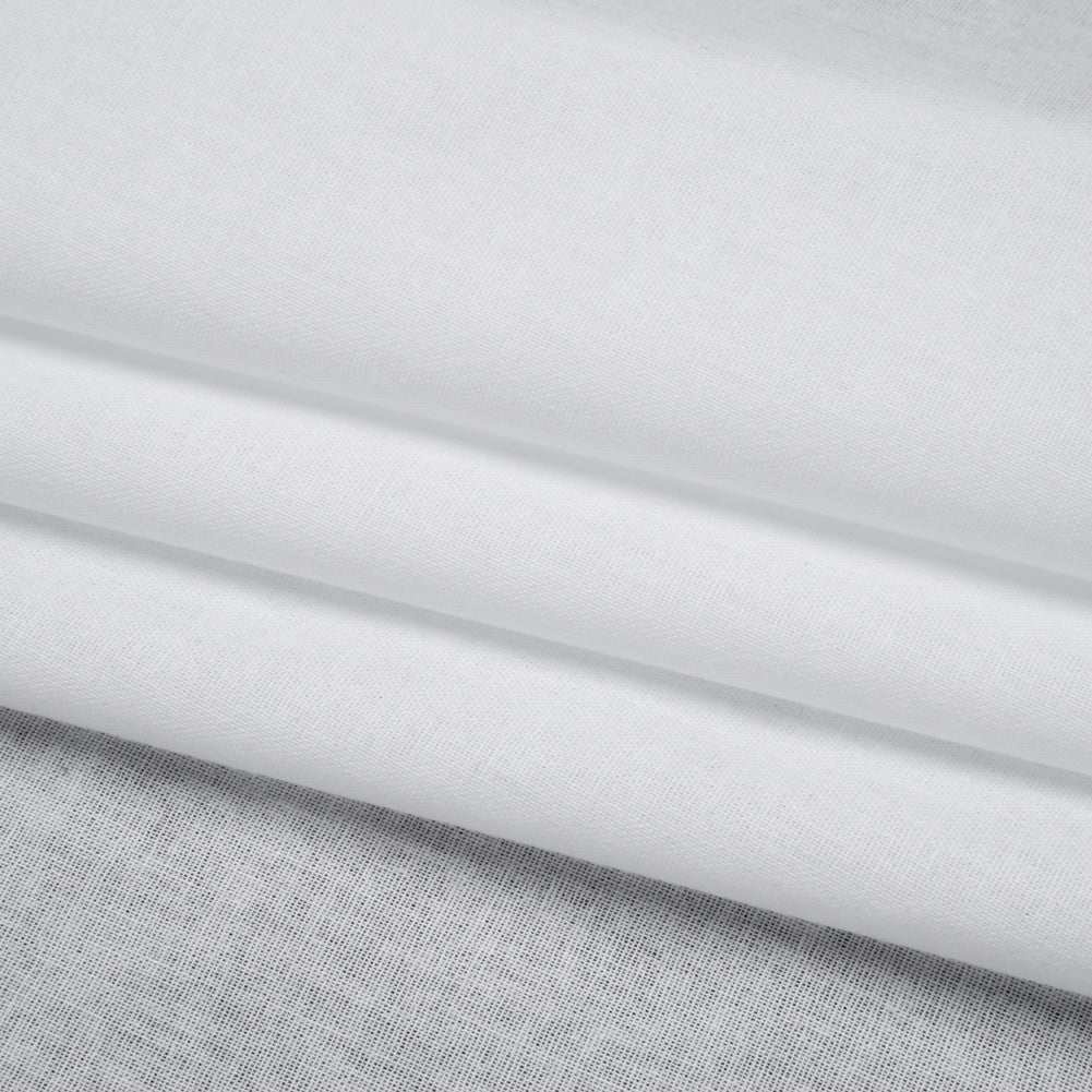 Soft Woven Fusible Interlining - White - Deadstock Folded