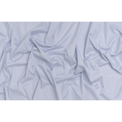 Cotton Dobby Shirting - White, Gray and Blue Rope Stripes - Deadstock Full