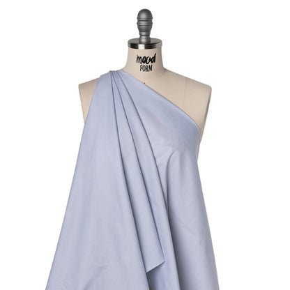 Cotton Dobby Shirting - White, Gray and Blue Rope Stripes - Deadstock Drape