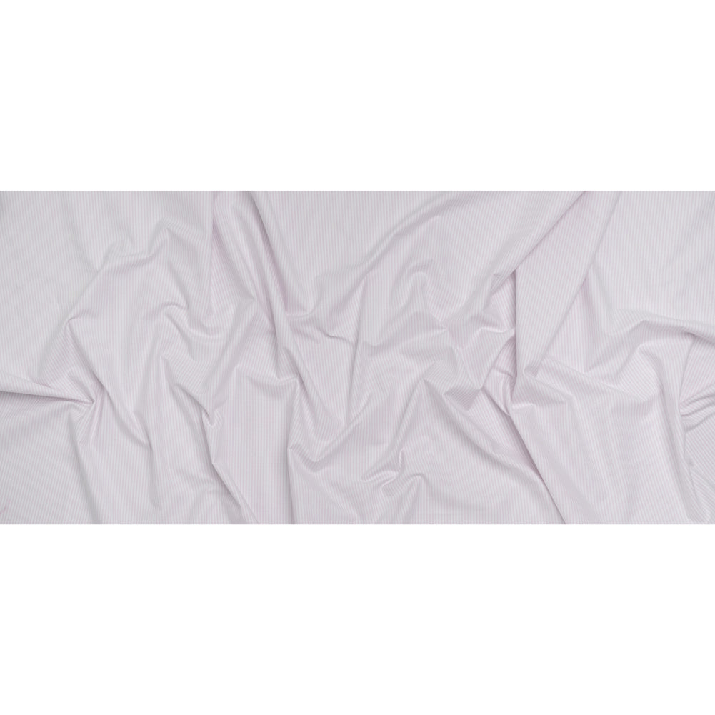 Cotton Oxford Shirting - Pale Pink and White Candy Stripes - Deadstock - Full