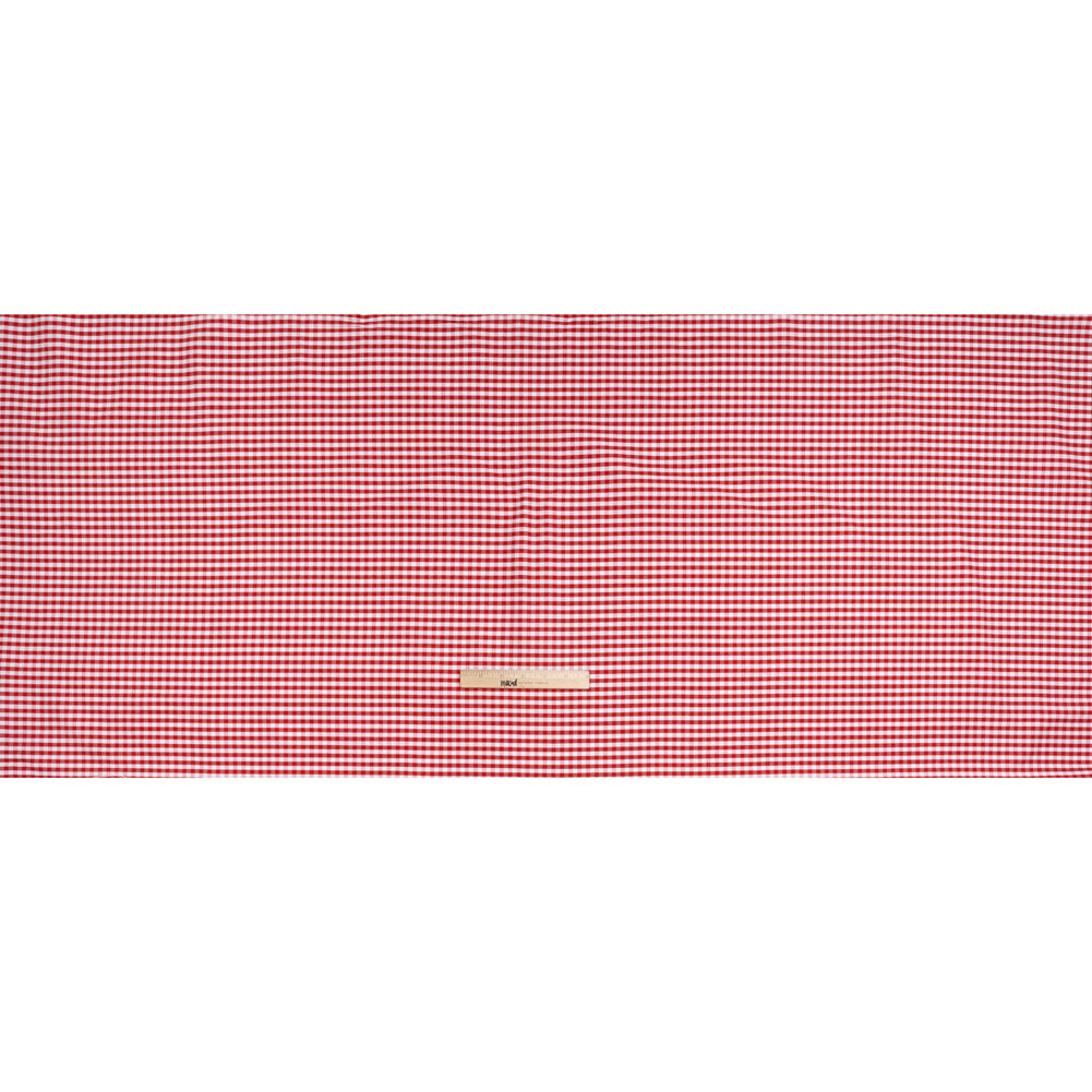 Cotton Oxford Shirting - Red and White Gingham Checks - Deadstock - Full
