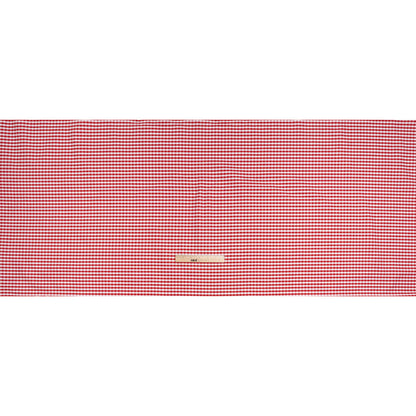 Cotton Oxford Shirting - Red and White Gingham Checks - Deadstock