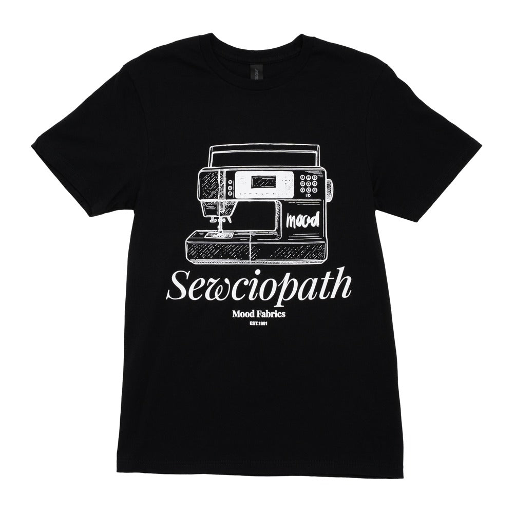 Mood T-Shirt - Unisex Crew Neck - Black Sewciopath Sewing Machine