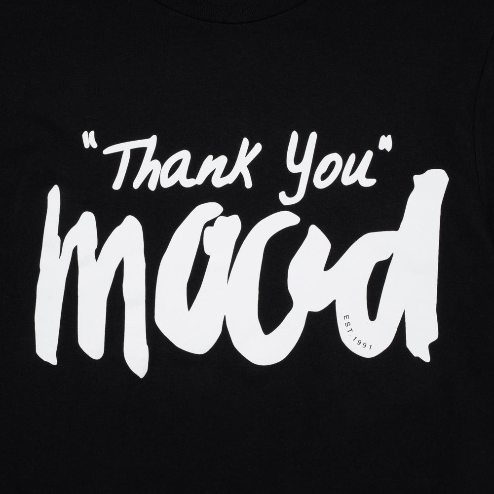 Mood T-Shirt - Unisex Crew Neck - Black Thank You Mood - Folded