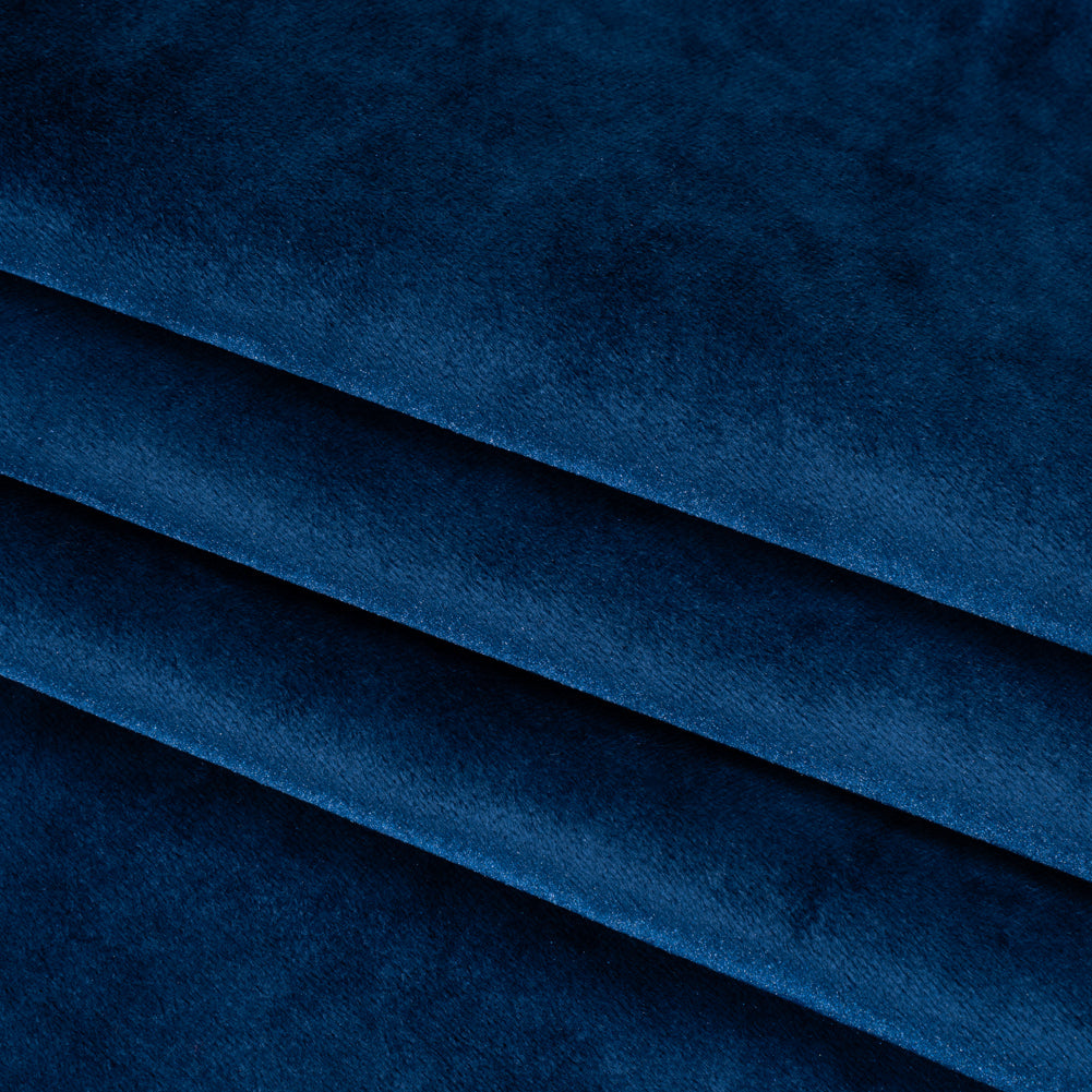 Polyester Velvet - Bright Blue - Helene Collection - Folded
