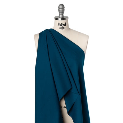 Stretch Ponte Knit - Deep Lagoon - Papilio Collection