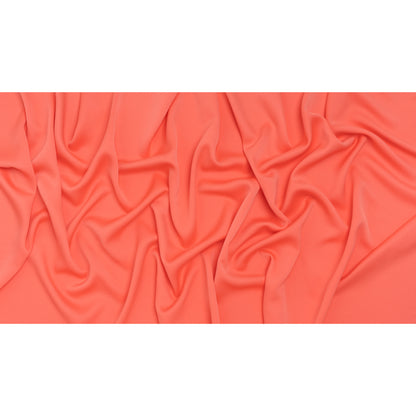 Satin Faced Polyester Crepe by Trina Turk - Coral Lily - Designer Deadstock