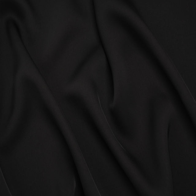 Soft Double Face Polyester Twill - Black - Viola Collection