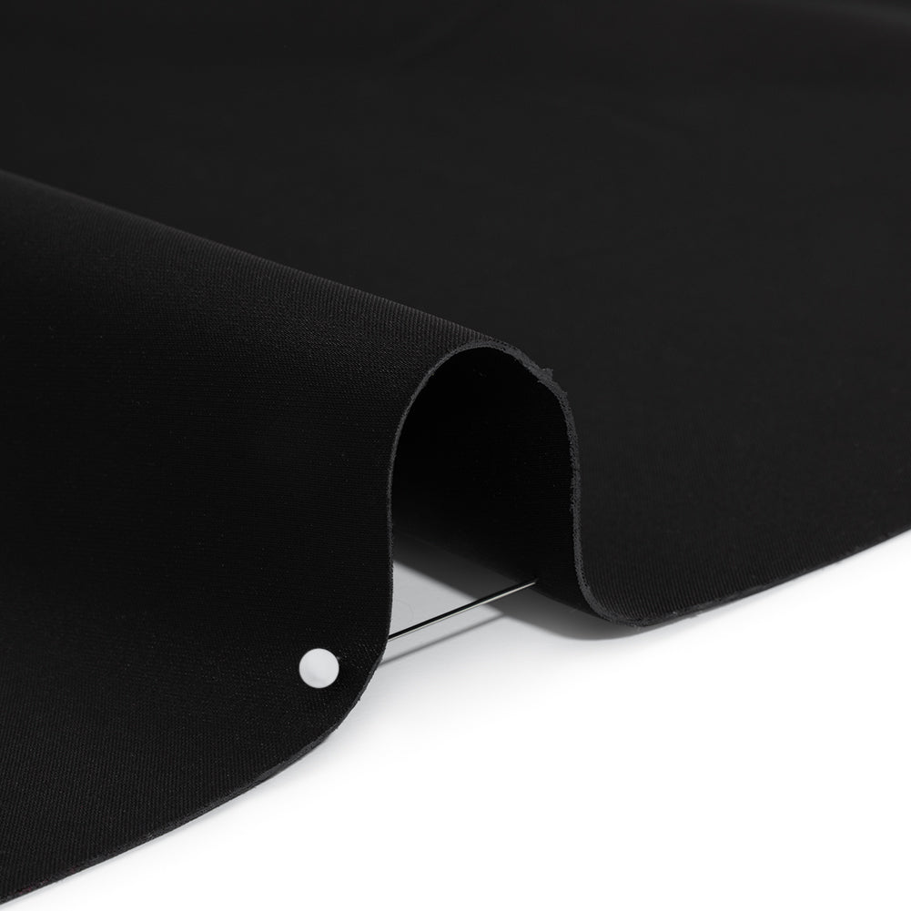 Soft Double Face Polyester Satin - Black - Samantha Collection - Detail