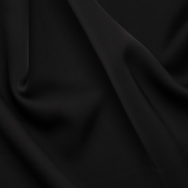 Soft Double Face Polyester Satin - Black - Samantha Collection