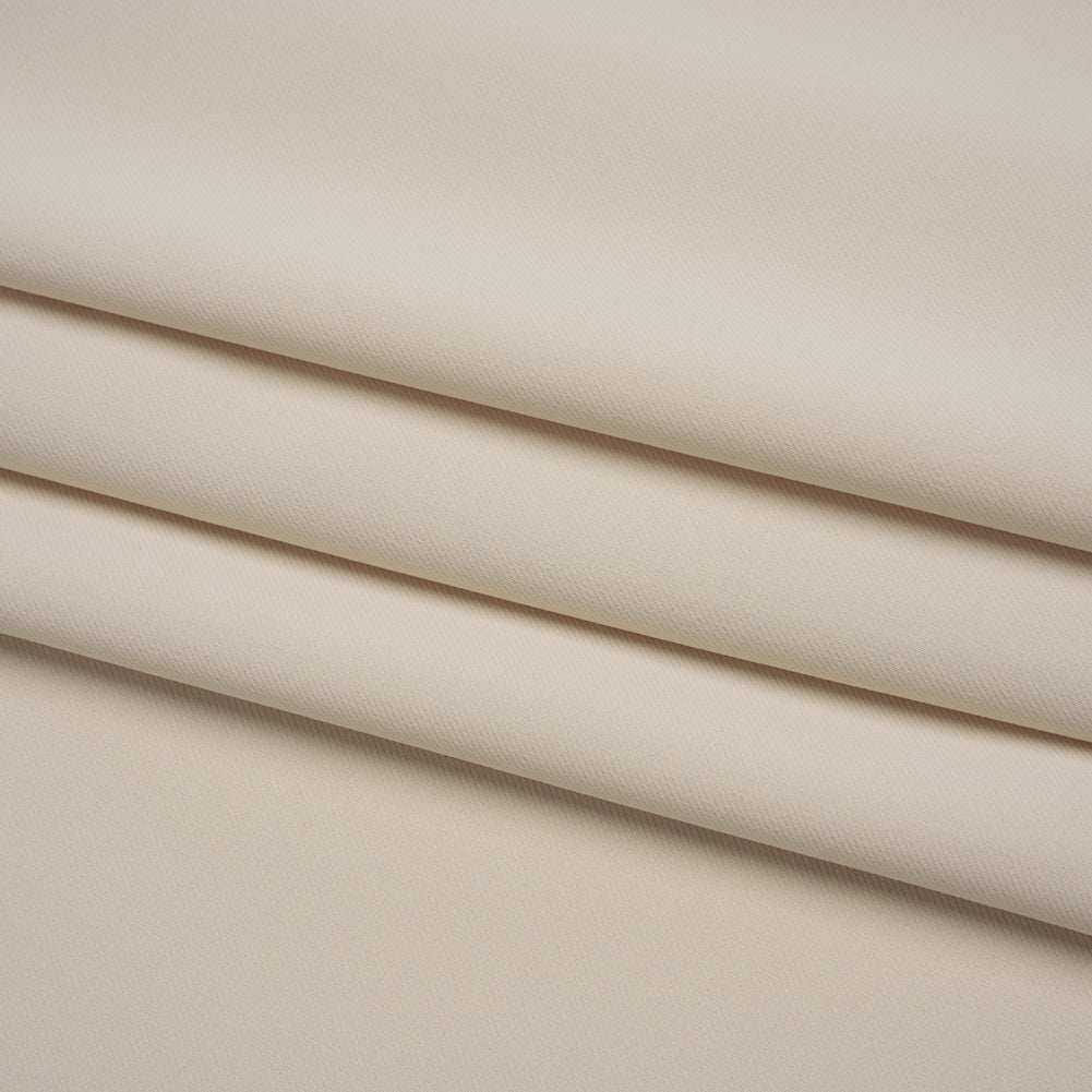Soft Lightweight Polyester Gabardine - Ivory - Stefanie Collection - Folded
