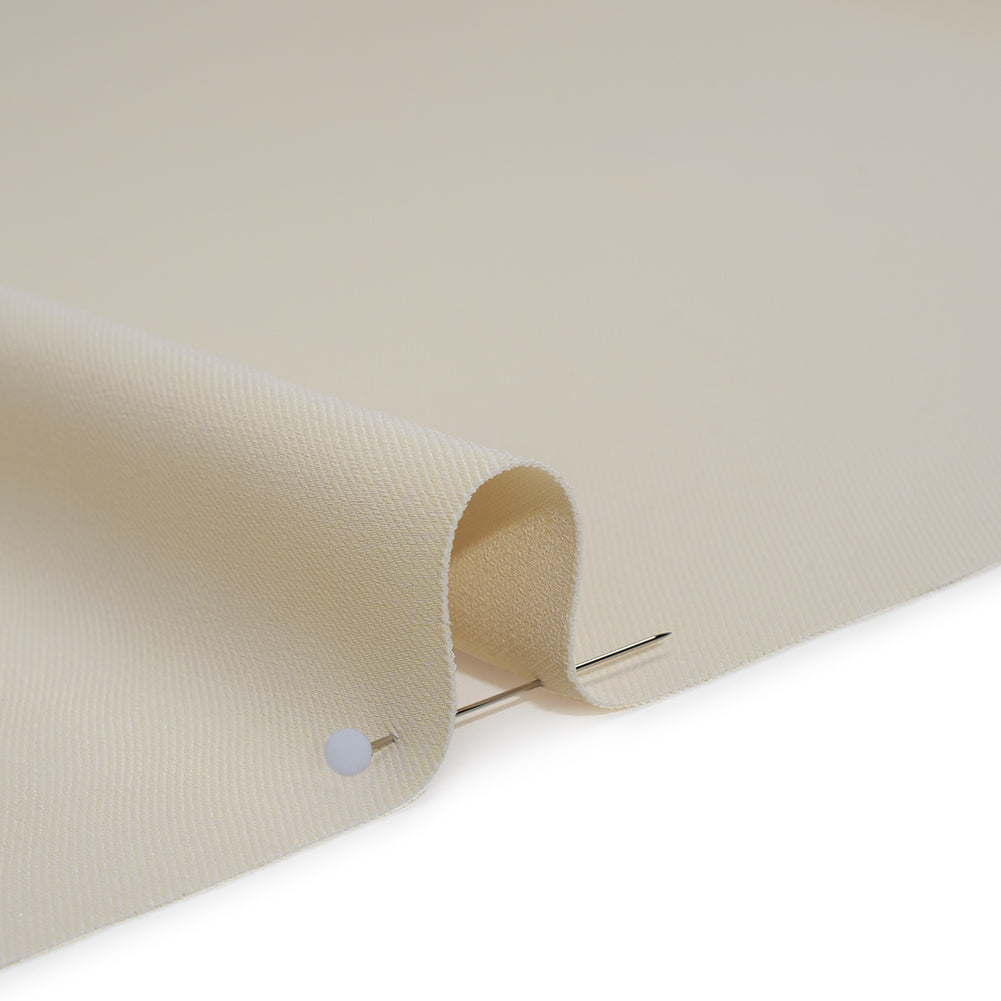 Soft Lightweight Polyester Gabardine - Ivory - Stefanie Collection - Detail
