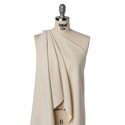 Soft Lightweight Polyester Gabardine - Ivory - Stefanie Collection