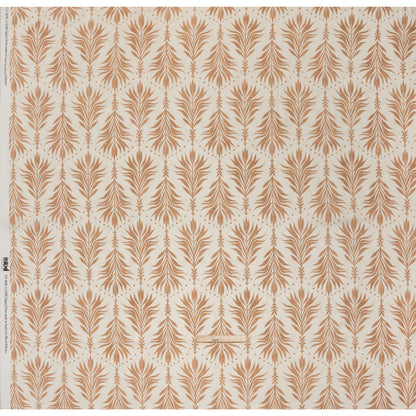 Linen and Rayon Woven - Beige and Cream Palm Leave Lines - Mood Exclusive Palm Parade Print