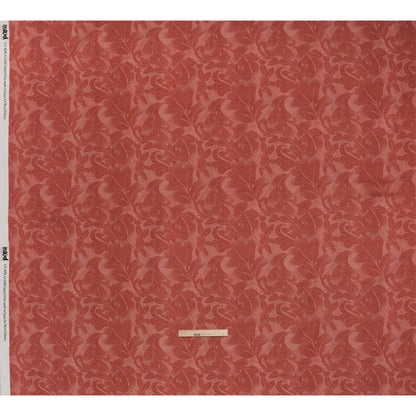 Linen and Rayon Woven - Soft Red and White Fanciful Leaves - Mood Exclusive Maple Moondust Print