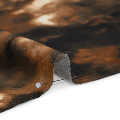 Linen and Rayon Woven - Brown and Black Abstract Splashes - Mood Exclusive Mocha Mist Print Detail
