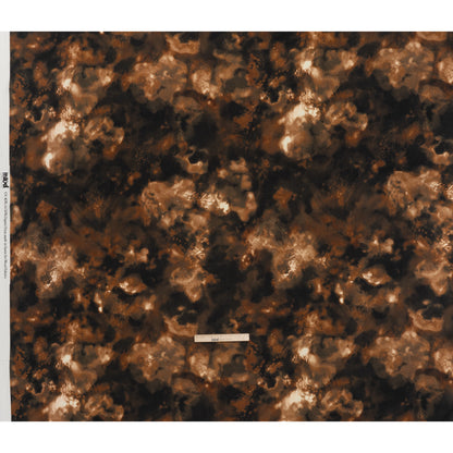 Linen and Rayon Woven - Brown and Black Abstract Splashes - Mood Exclusive Mocha Mist Print - Full