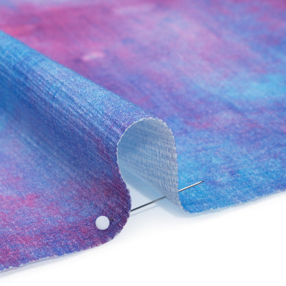Slubbed Gauzy Cotton Woven - Pink, Ultramarine Blue and Purple Spotted Tie Dye - Mood Exclusive Dewdrop Ditsy Print