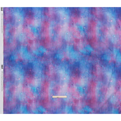 Slubbed Gauzy Cotton Woven - Pink, Ultramarine Blue and Purple Spotted Tie Dye - Mood Exclusive Dewdrop Ditsy Print