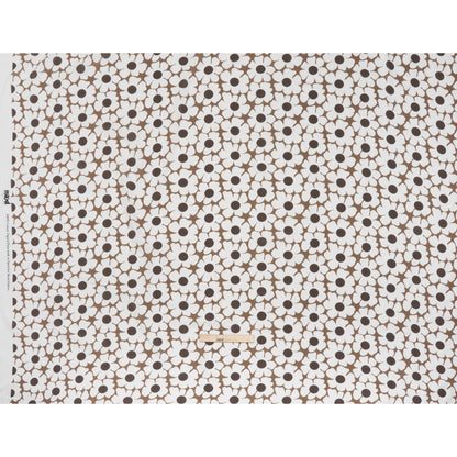 Slubbed Gauzy Cotton Woven - Brown and White Retro Daisies - Mood Exclusive Dancing Daisies Print