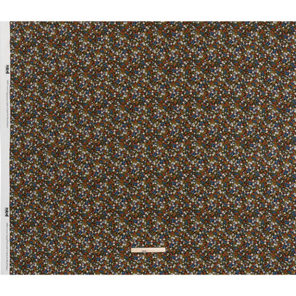 Slubbed Gauzy Cotton Woven - Dark Red, Blue and Leaf Green All-Over Floral - Mood Exclusive Fete des Fleurs Print