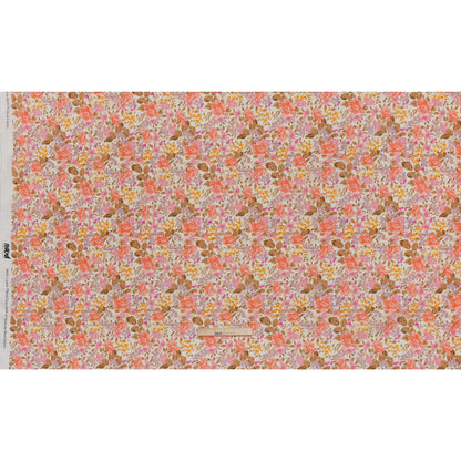 Crinkled Cotton Gauzy Woven - White, Pink and Lavender Floral - Mood Exclusive Romantic Reverie Print