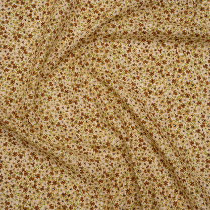 Cotton and Viscose Striped Seersucker - Beige, Tan and Light Green Ditsy Floral - Mood Exclusive Spring’s Sweet Song Print