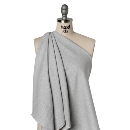 Stretch Cotton 2x2 Rib Knit - Heathered Gray - Deadstock