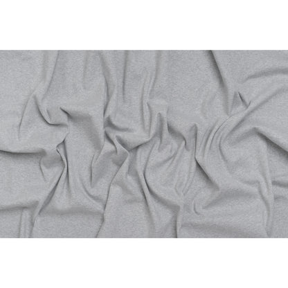 Stretch Cotton 2x2 Rib Knit - Light Heathered Gray - Deadstock