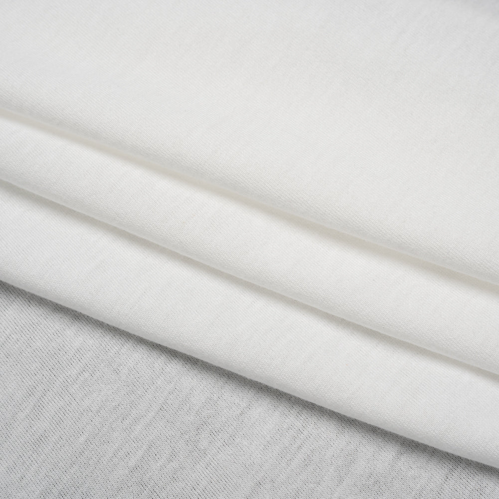 Cotton and Polyester Jersey - Off White - Deadstock - Folded