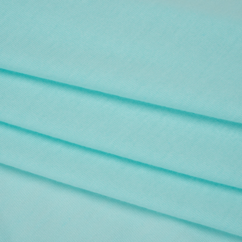 Recycled Polyester Jersey - Stillwater Blue - Deadstock - Folded