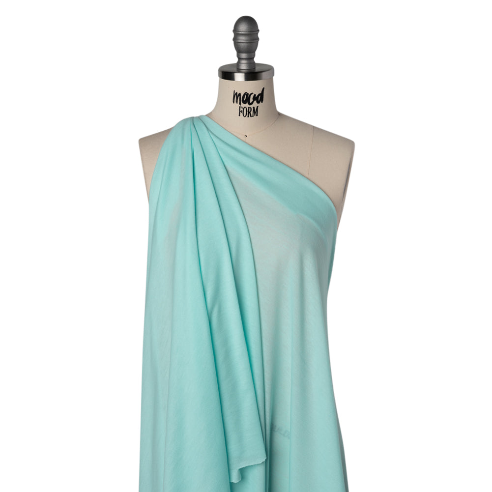 Recycled Polyester Jersey - Stillwater Blue - Deadstock - Drape