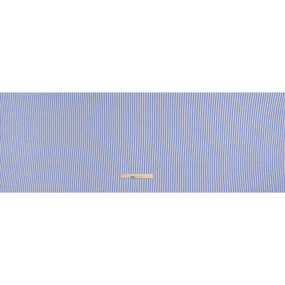 Rayon Seersucker - Light Blue and White Stripes - Deadstock