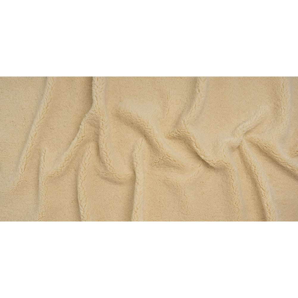 Recycled Polyester Faux Sherling Fur - Ecru - Full