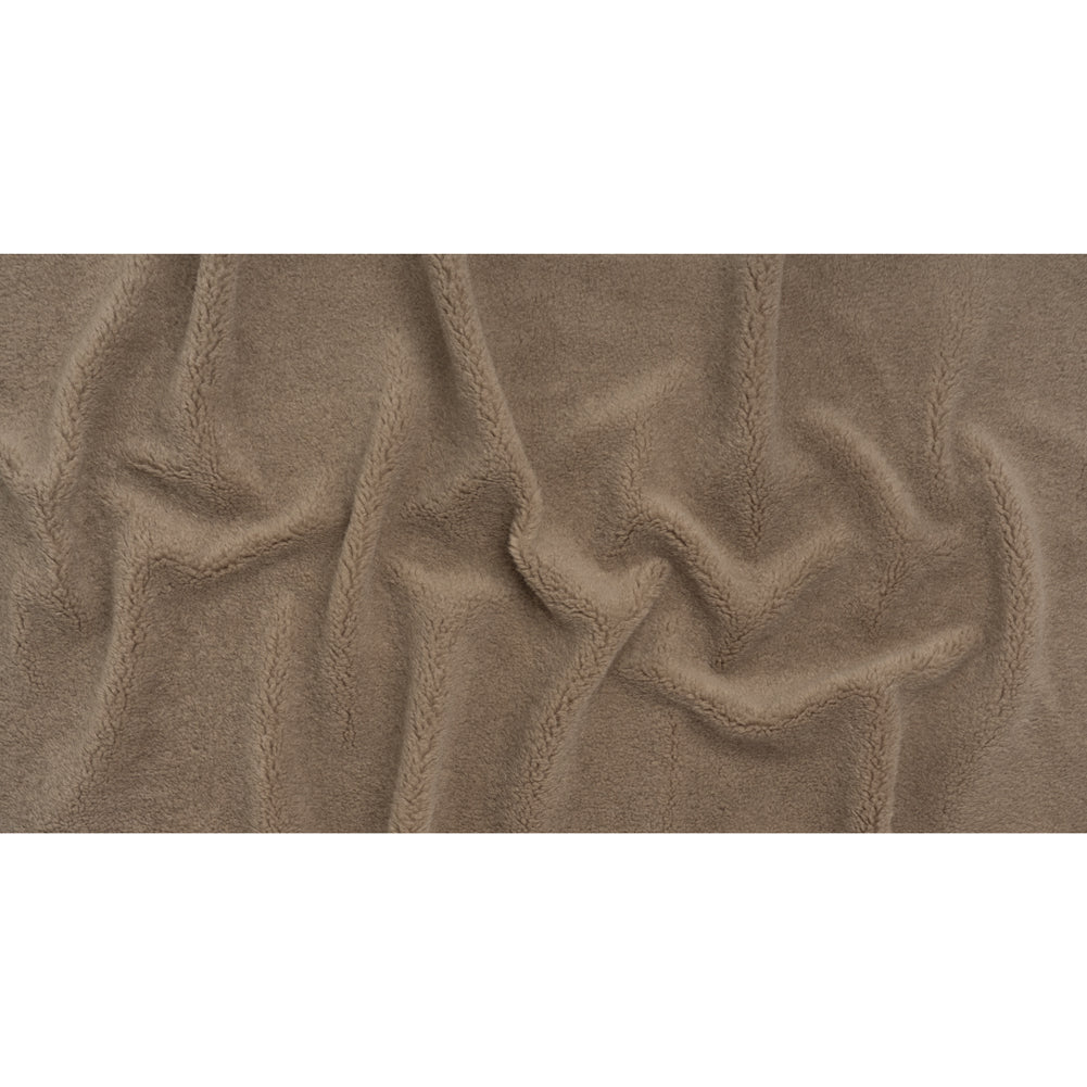 Recycled Polyester Faux Sherling Fur - Warm Gray Full