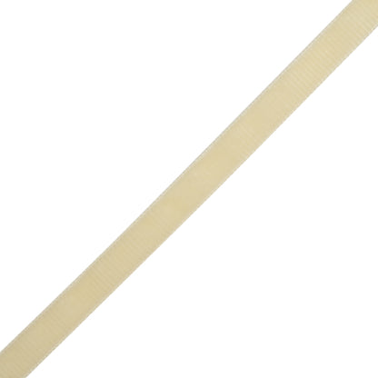 Grosgrain Ribbed Velvet Ribbon Trim Made in Italy - 0.375" - Ivory