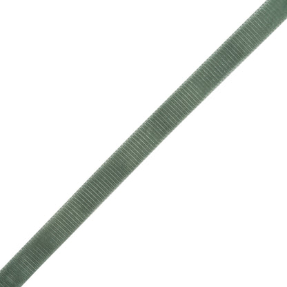 Grosgrain Ribbed Velvet Ribbon Trim Made in Italy - 0.375" - Light Green