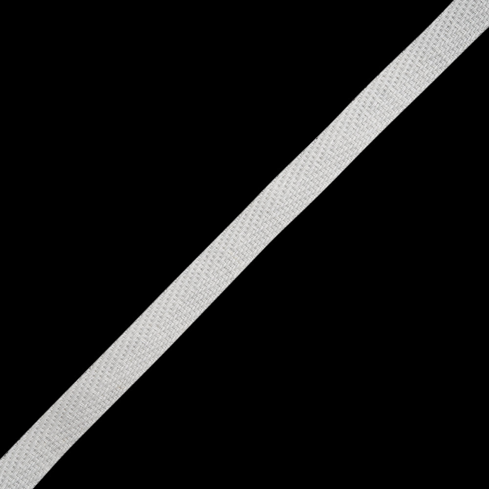 Linen Blend Twill Tape Made in Italy - 10mm - Off White - Folded