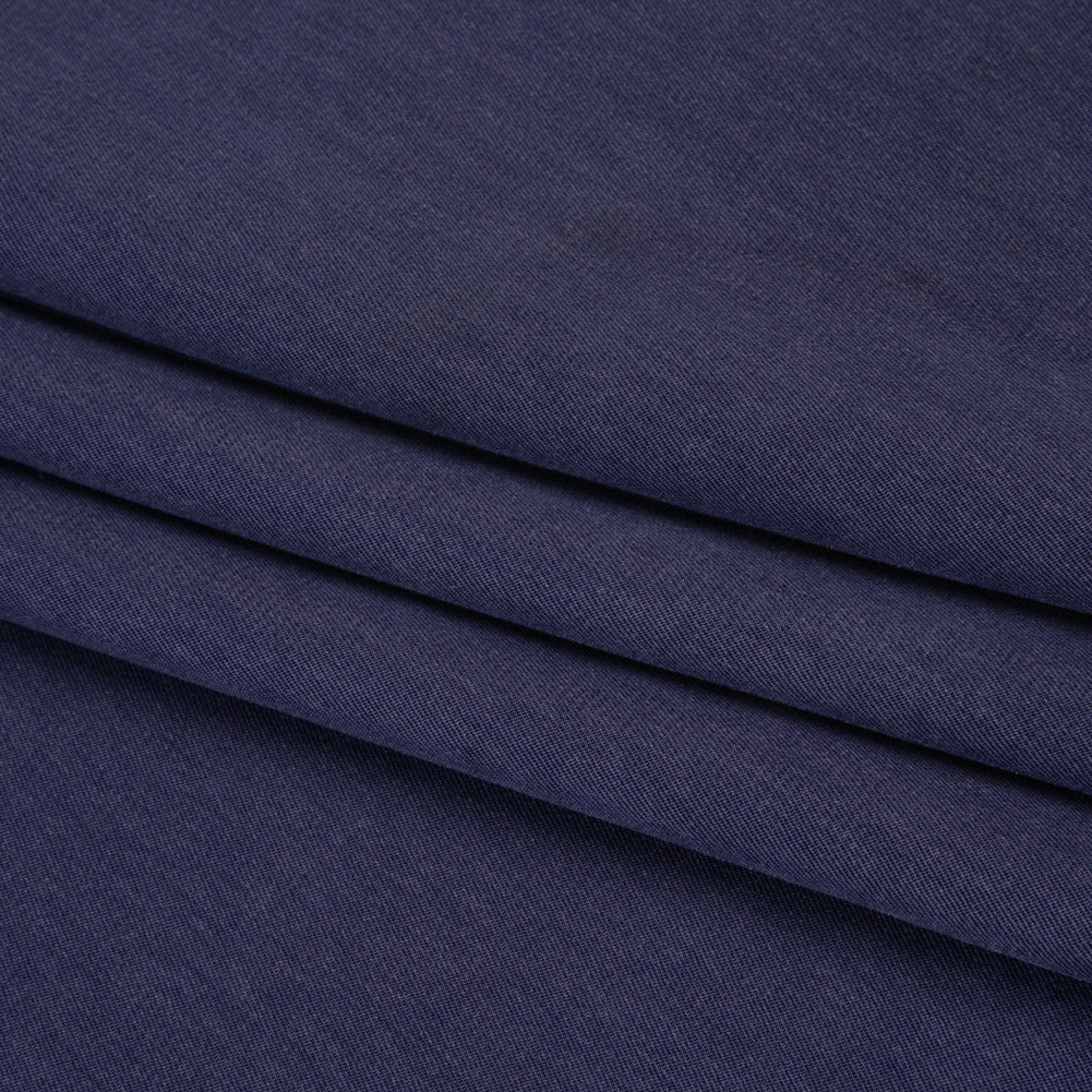 Polyester Peachskin - Denim Blue - Deadstock - Folded