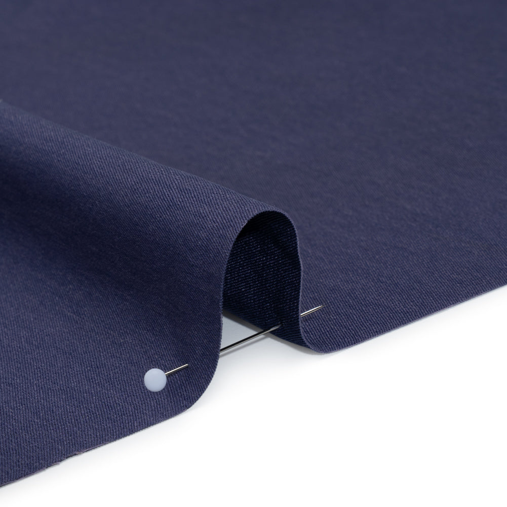 Polyester Peachskin - Denim Blue - Deadstock - Detail