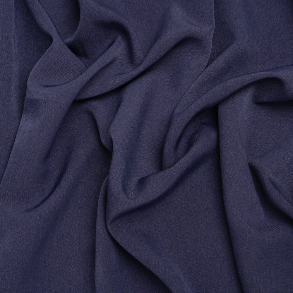 Polyester Peachskin - Denim Blue - Deadstock