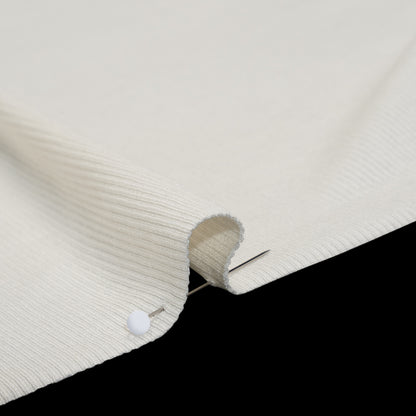 Stretch Rayon 2x2 Rib Knit - Natural - Deadstock