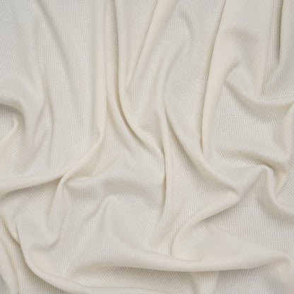 Stretch Rayon 2x2 Rib Knit - Natural - Deadstock