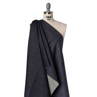 Medium Weight Cotton Denim Made in Italy - Blue - Deadstock Drape